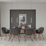 Midtown Concept Chamonix Rectangular Indoor Black Dining Table - SC CHAMONIX_RECT_WHT