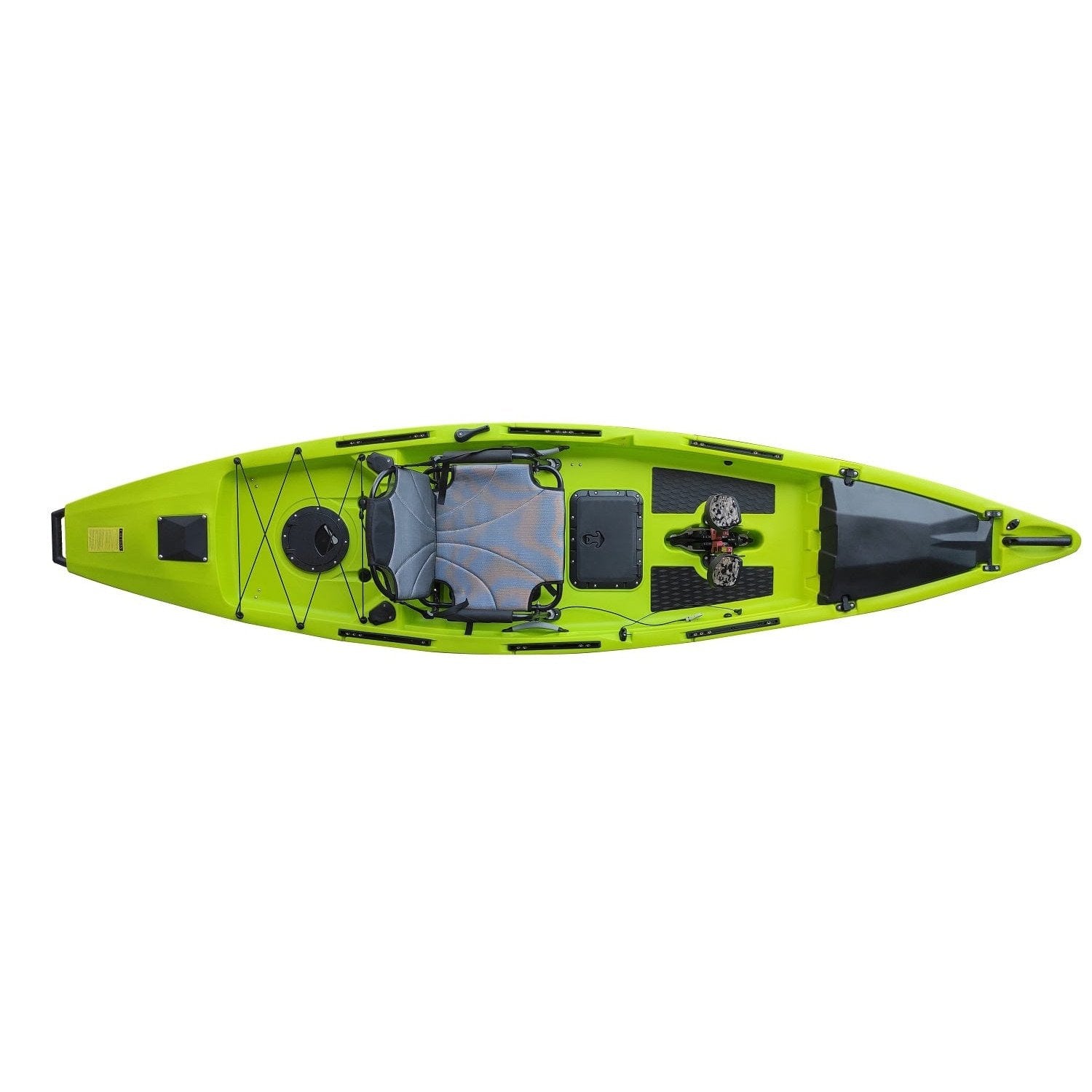 Born Salty Breakwater 12 Kayak - Neon Green - Pedal Drive Package - Backyard Provider