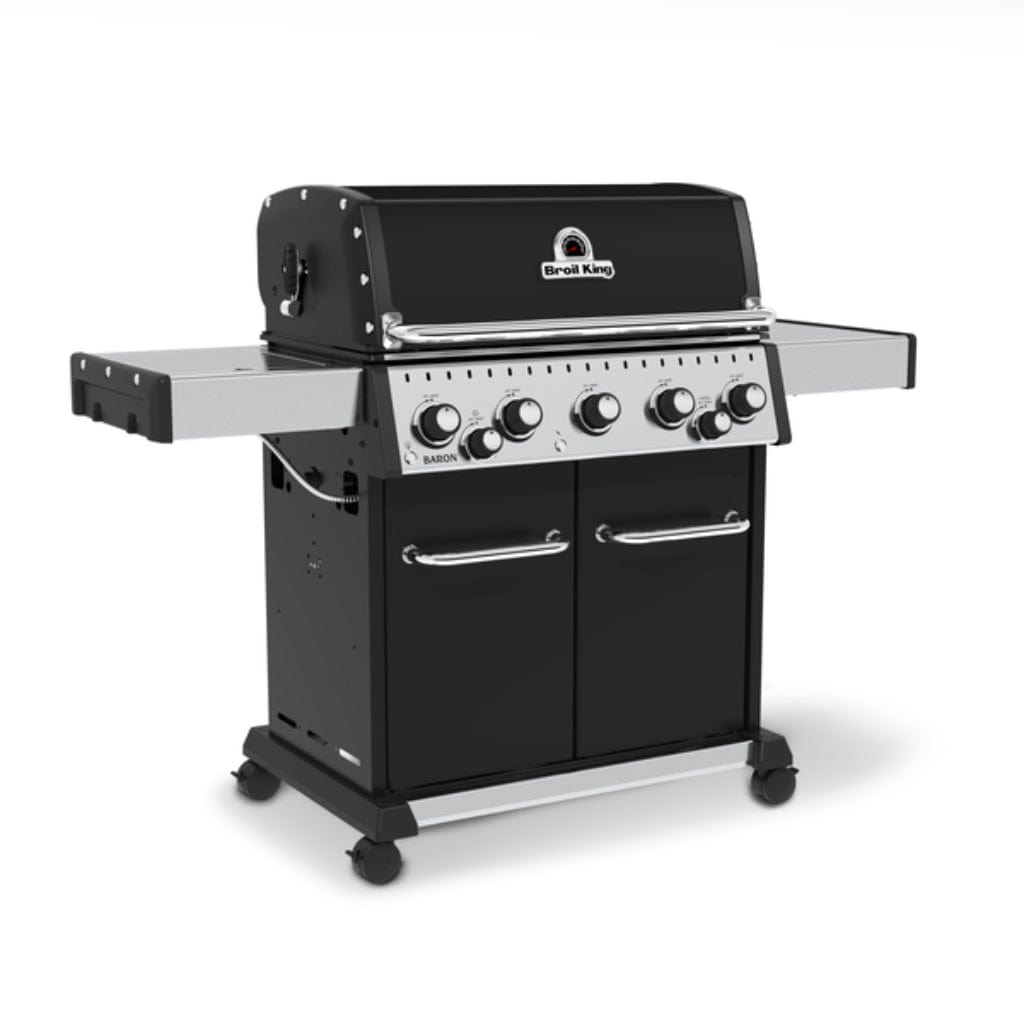 Broil King 63" 5-Burner Black Baron 590 Pro Gas Grill w/ Side Burner & Rear Rotisserie Burner - 876244 LP