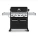 Broil King 63" 5-Burner Black Baron 590 Pro Gas Grill w/ Side Burner & Rear Rotisserie Burner - 876244 LP