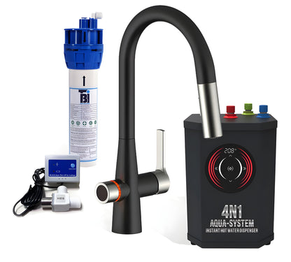 AquaNuTech 4N1 Aqua-System PLUS Contemporary Faucet with FL1000 Filtration System New - 4N1CASPLUS-CH
