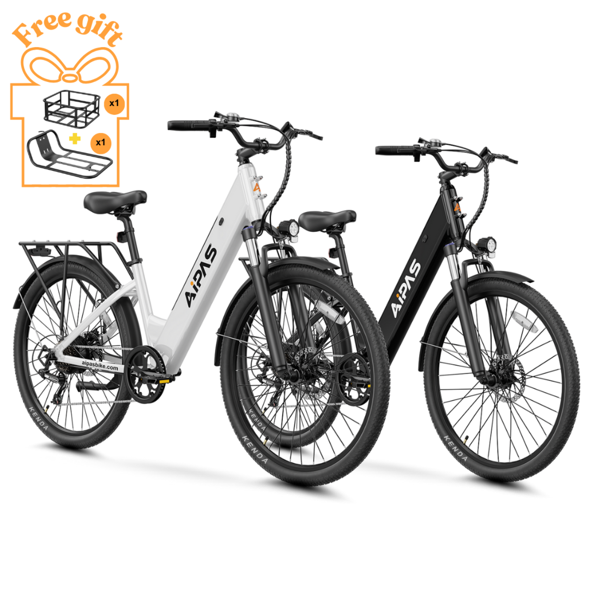 Aipas Ebike Combo Sale C1*2 - Combo_C1-WH_and_C1-BK