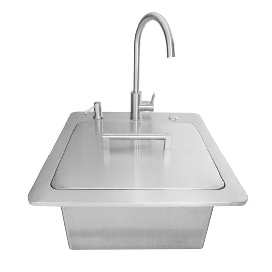 Coyote 21" Sink with Drain, Faucet & Soap Dispenser - C3SINKF21