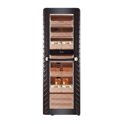 Afidano 2500 Ct Cigar Humidor Electric, Temperature and Humidity Control and Spanish Cedar Drawers - C8