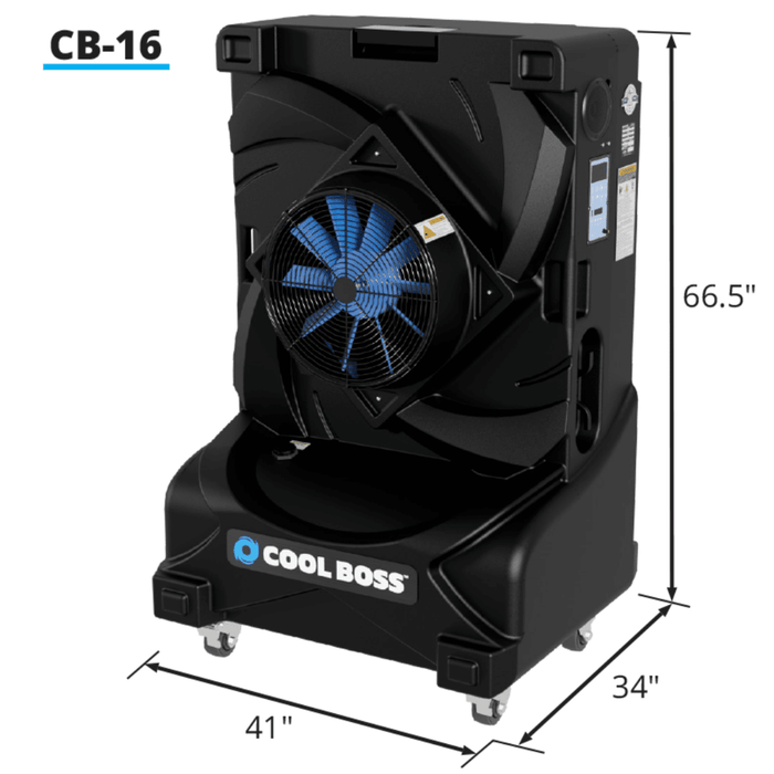 Cool Boss CB-16 Evaporative Air Cooler - Fixed Style - 16 Inch Fan - 5150151