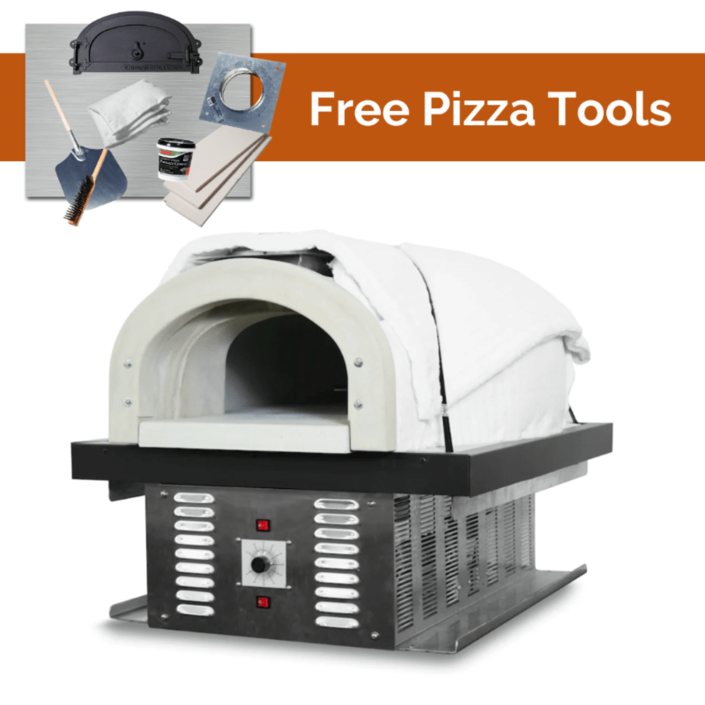 Chicago CBO-750 Gas & Wood Pizza Oven (Pre-Assembled) - CBO-O-KIT-750-HYB-NG