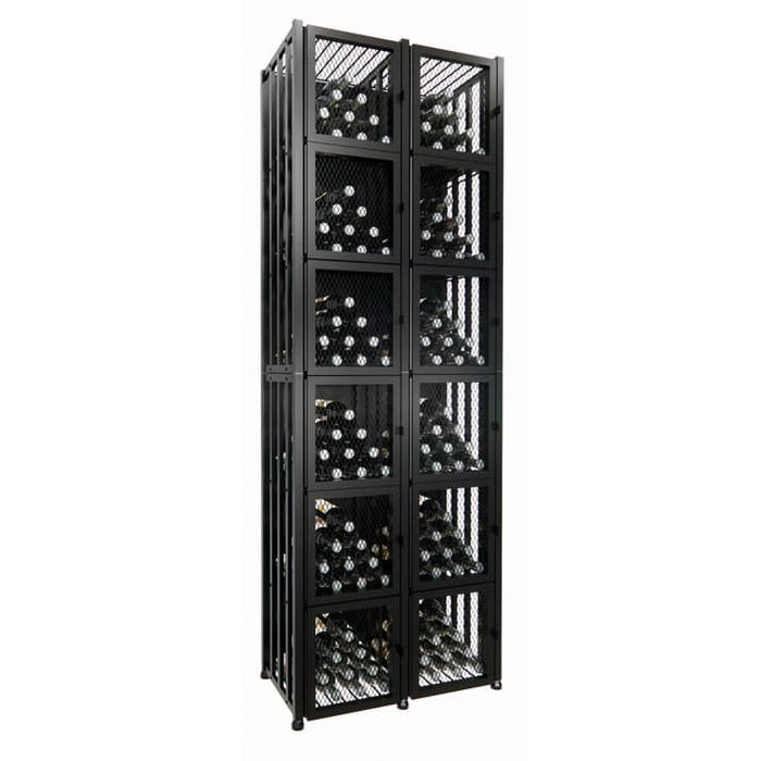 Vintage View Case &amp; Crate Locker 6 Kit freestanding wine bottle storage with secure backs