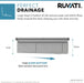 Ruvati Dual Tier 45-inch Workstation Two-Tiered Ledge Kitchen Sink Undermount 16 Gauge Stainless Steel - RVH8333