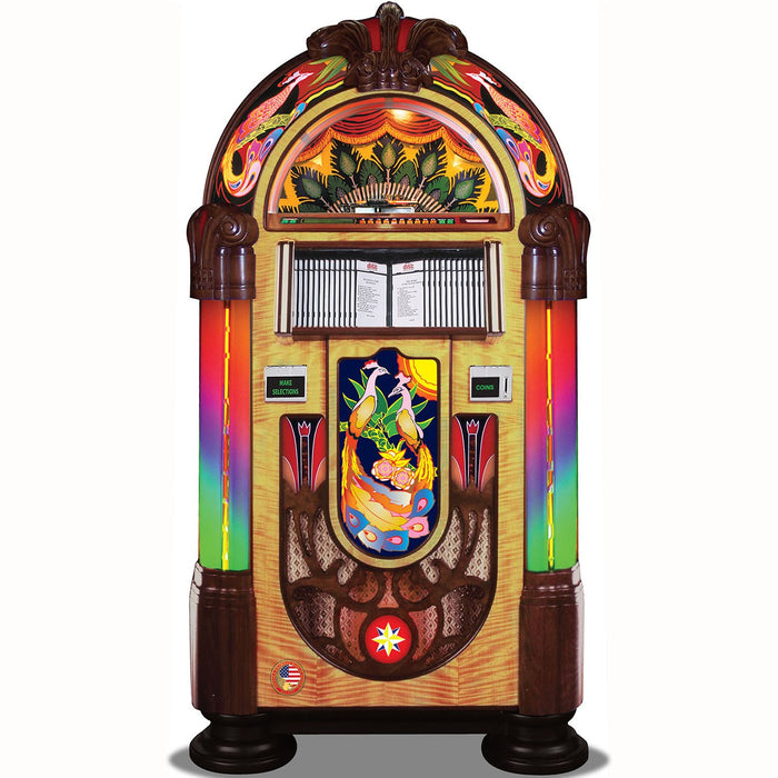 Rock-Ola Bubbler Peacock CD Jukebox - CD6E-PB