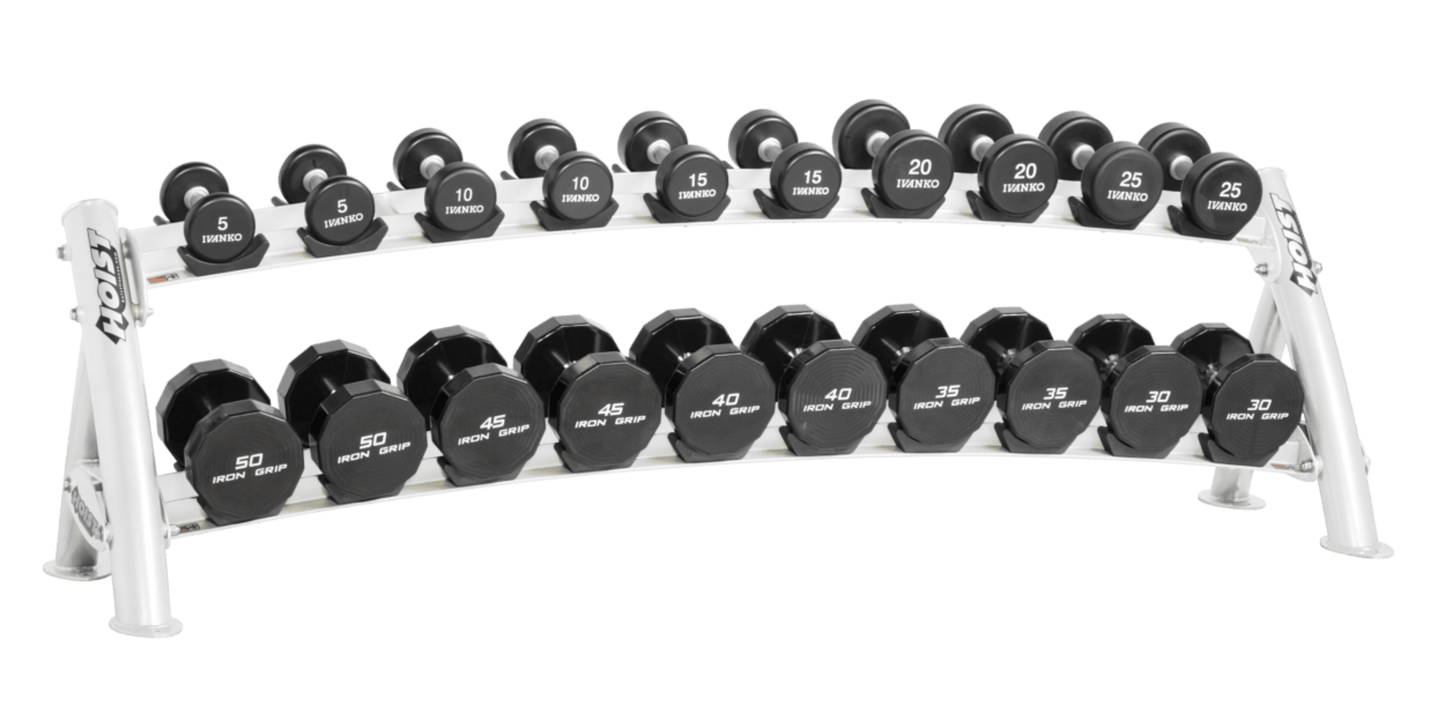 Hoist 2-Tier Horizontal Dumbbell Rack - CF-3461-2 Platinum