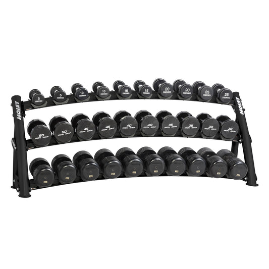 Hoist 3-Tier Horizontal Dumbbell Rack - CF-3461-3 Black