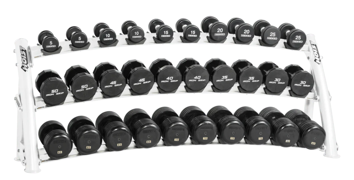 Hoist 3-Tier Horizontal Dumbbell Rack - CF-3461-3 Black