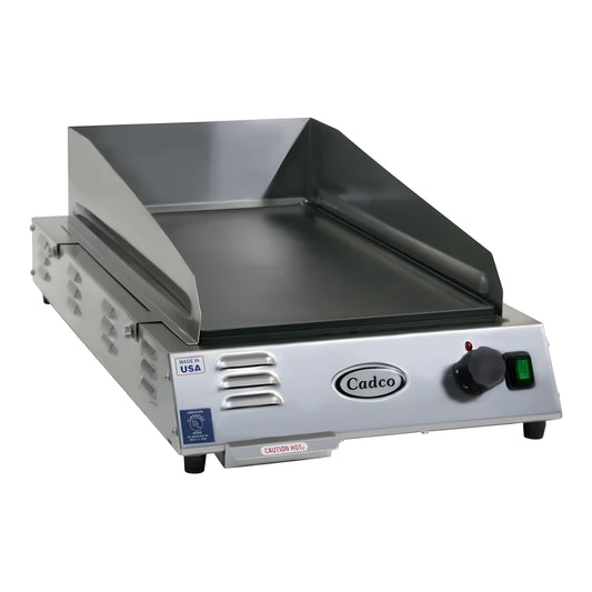 Cadco CG-5FB 12" x 21" Electric Front-to-Back Countertop Griddle - 1,500W, 120V - CG-5FB