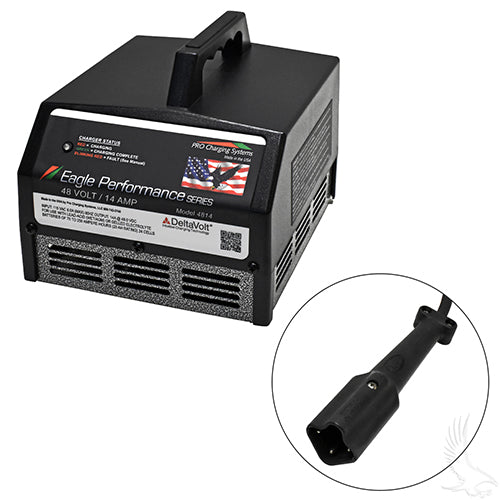 RedHawk Golf Cart Battery Charger - Eagle Performance Series - 36V-48V Auto Ranging Voltage 15A - Yamaha 3-Prong - CGR-320