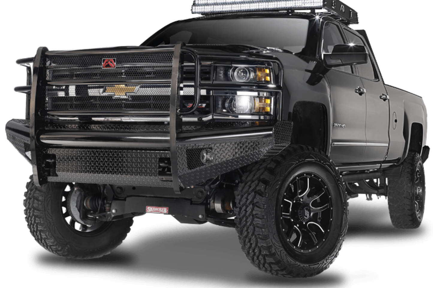 Fab Fours CH05-S1360-1 Chevy Silverado 2500/3500 Classic 2003-2007 Black Steel Front Bumper with Full Guard