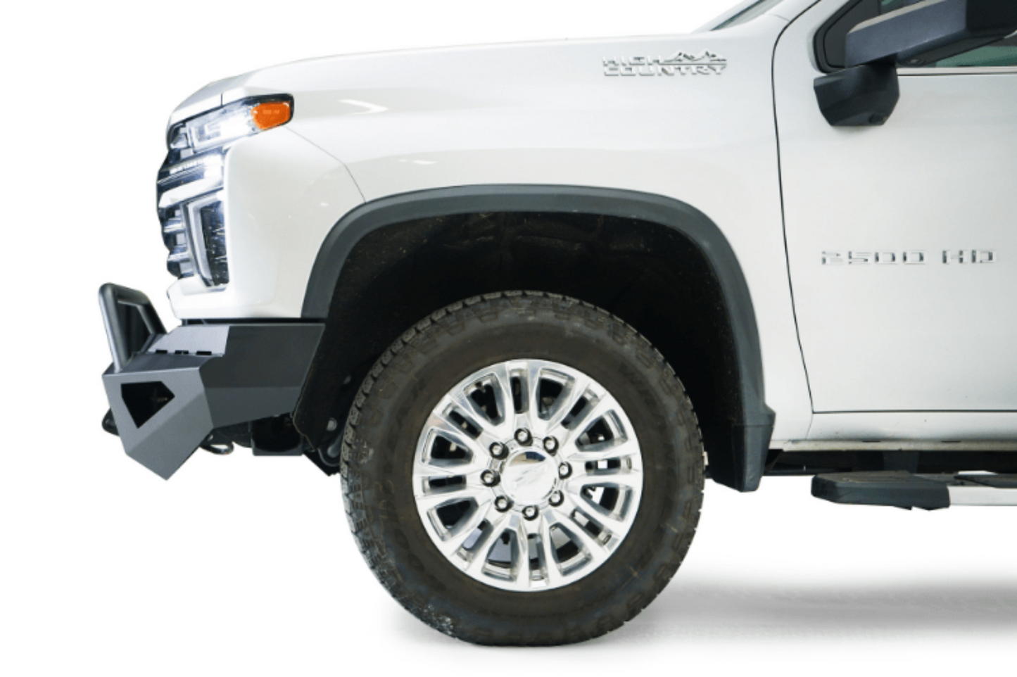 Fab Fours Red Steel CH20-RS4962-1 Chevy Silverado 2500/3500 HD 2020-2023 Front Bumper Winch Ready Pre-Runner Guard