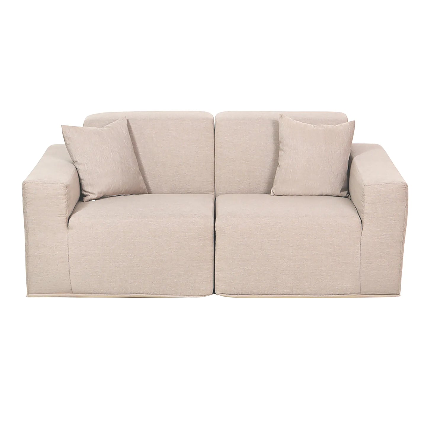 Deko Living 2 Piece Seating Beige Compressed Foam Sectional Sofa  - CIF50217SET