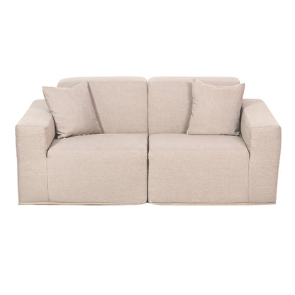 Deko Living 2 Piece Seating Beige Compressed Foam Sectional Sofa  - CIF50217SET