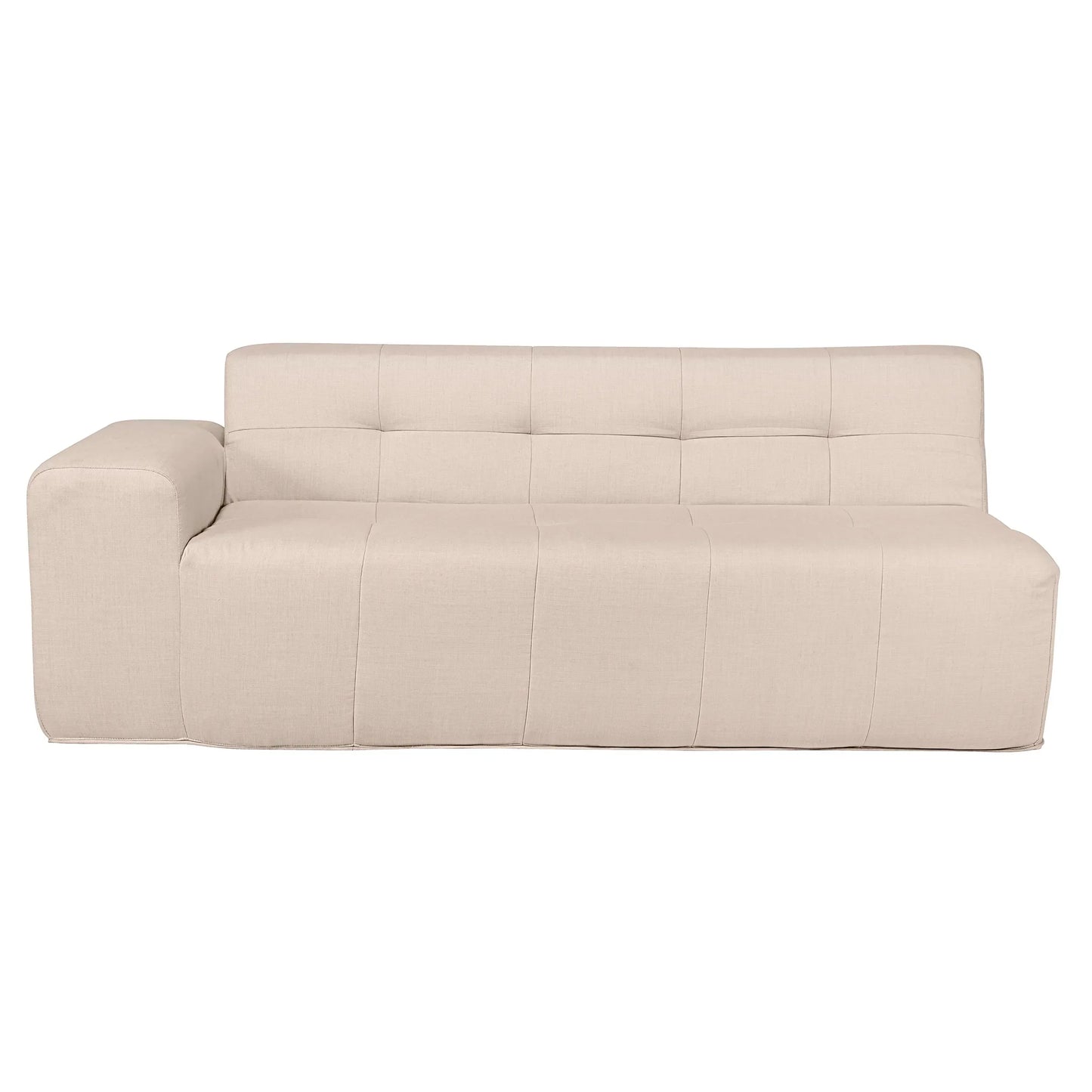 Deko Living 3 Piece Beige Compressed Foam Sectional Sofa Lounger and Table Set  - CIF50218