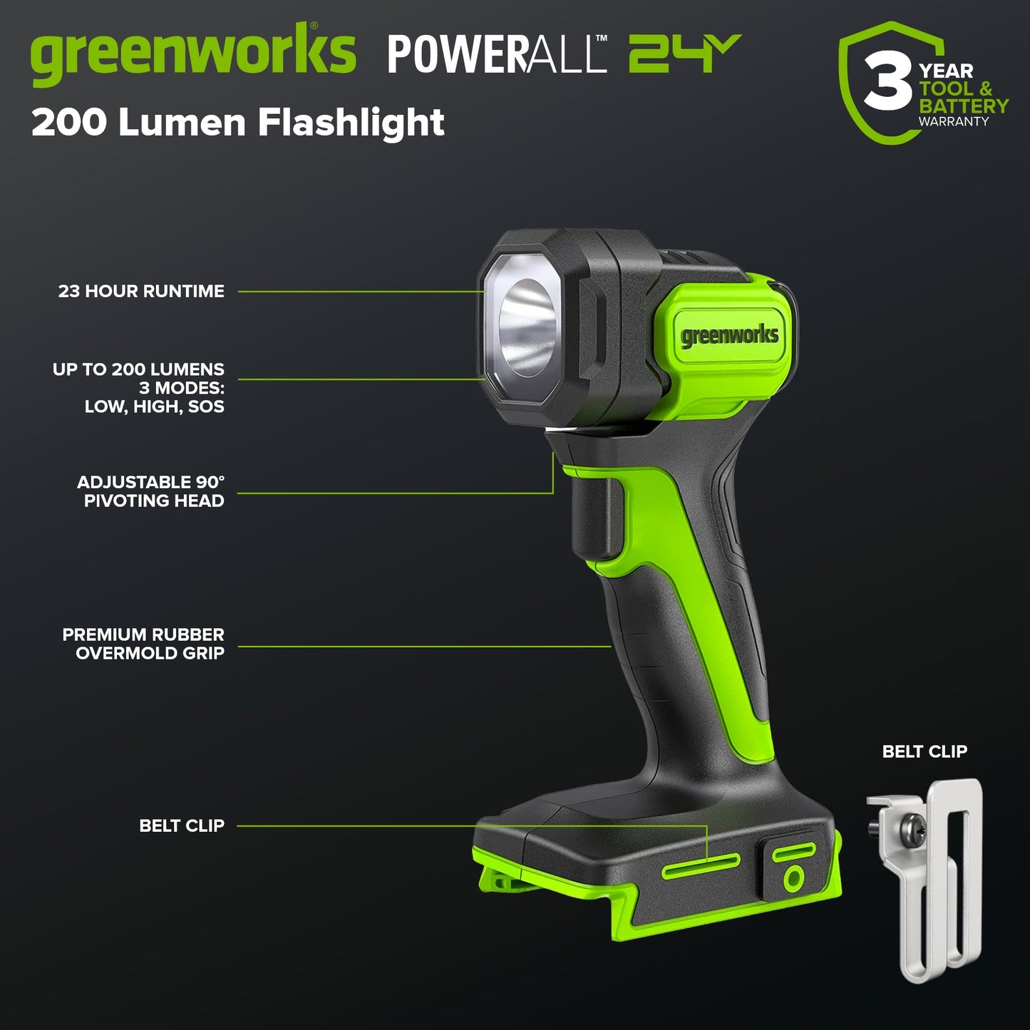 Greenworks 24V Brushless Power Tool 5PC Combo Kit w/ (1) 4.0Ah & (1) 2.0Ah USB-C Batteries and Charger - CK35100