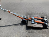 Italifters CL10 880 lb Lift Capacity Magnetic Manhole Cover Lifter & Anti-magnetic Sack - 142121