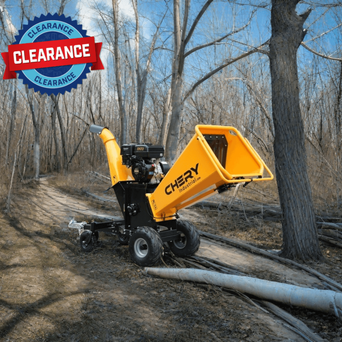 Chery Industrial [CLEARANCE] 6" 15HP 420cc Gas Powered Wood Chipper Shredder - C_YONWCDRGS350PRO
