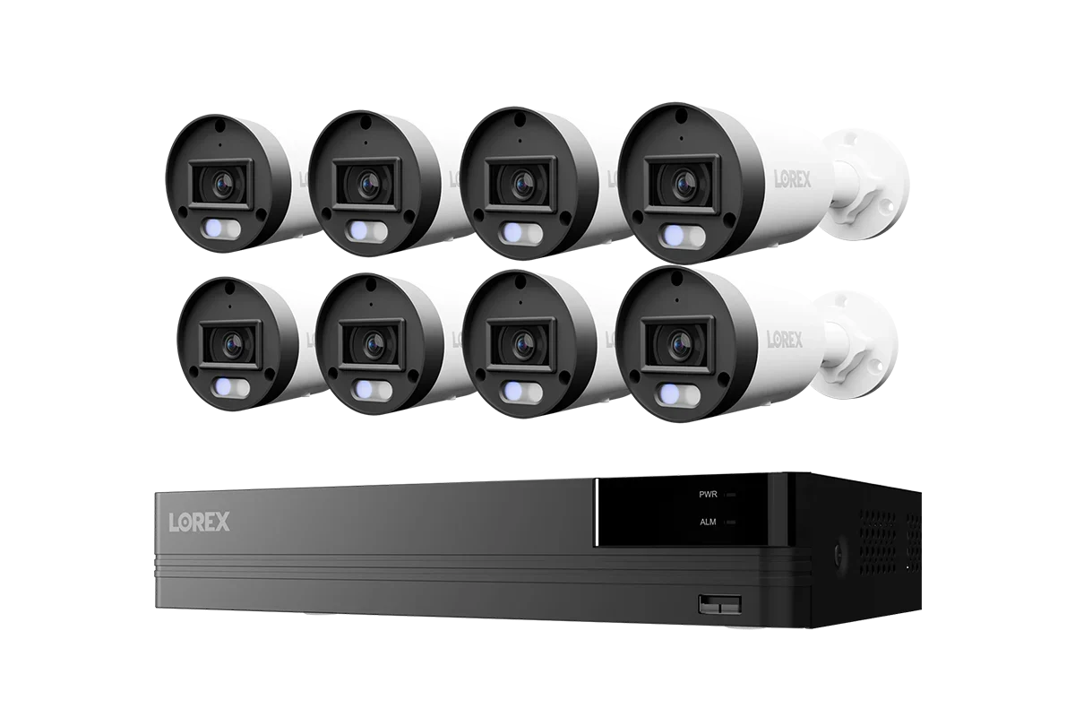 Lorex Connect U Series 4K 8-Channel Wired NVR System with U3 4K PoE Bullet Cameras - 2TB (Cables not included)