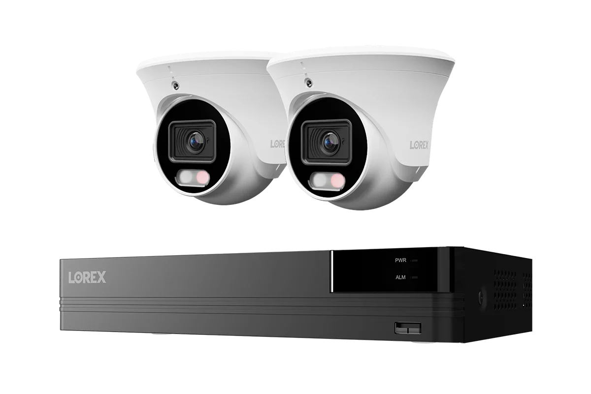 Lorex Connect U Series 4K 8-Channel Wired NVR System with U3 4K PoE Turret Cameras - 2TB (Cables not included)