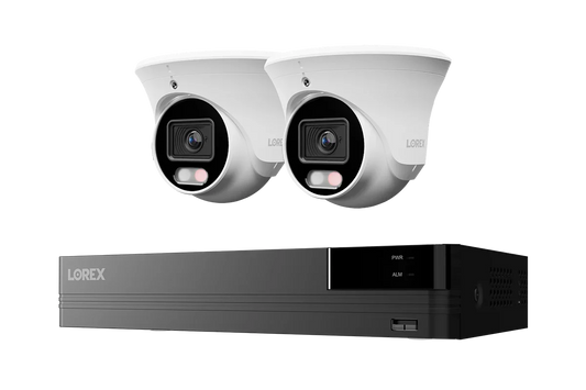Lorex Connect U Series 4K 8-Channel Wired NVR System with U3 2K+ PoE Turret Cameras - 2TB (Cables not included)