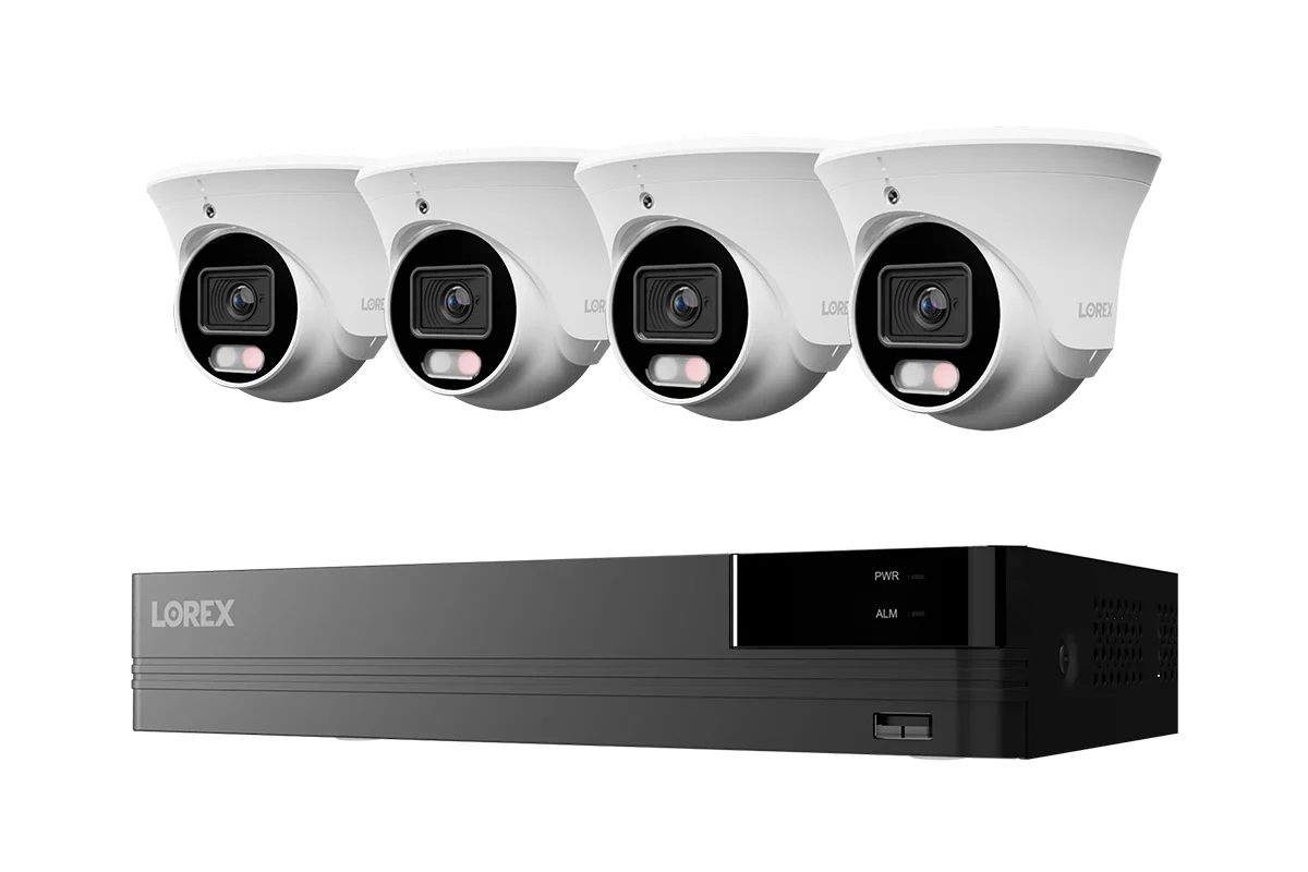 Lorex Connect U Series 4K 8-Channel Wired NVR System with U3 4K PoE Turret Cameras - 2TB (Cables not included)