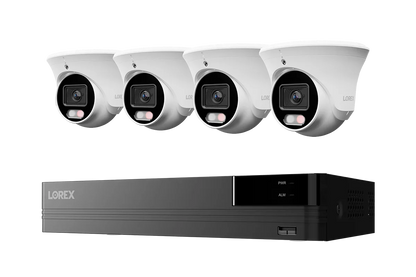 Lorex Connect U Series 4K 8-Channel Wired NVR System with U3 4K PoE Turret Cameras - 2TB (Cables not included)