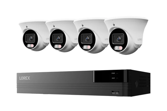 Lorex Connect U Series 4K 8-Channel Wired NVR System with U3 2K+ PoE Turret Cameras - 2TB (Cables not included)