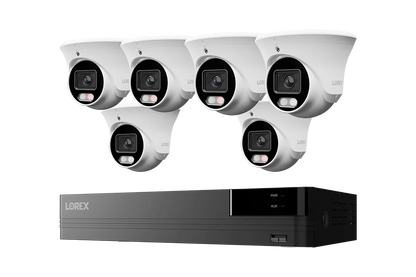 Lorex Connect U Series 4K 8-Channel Wired NVR System with U3 4K PoE Turret Cameras - 2TB (Cables not included)