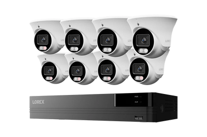Lorex Connect U Series 4K 8-Channel Wired NVR System with U3 2K+ PoE Turret Cameras - 2TB (Cables not included)