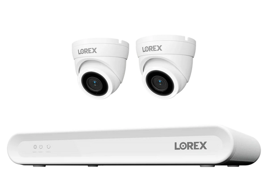 Lorex Connect V Series 4K 8-Channel Wired NVR System with V3 4K PoE Turret Cameras - 1TB (Cables not included)  CN301V3-TW2-8CH1T