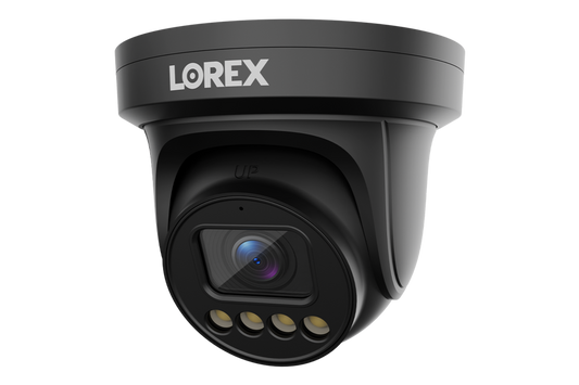 Lorex Connect X3 4K Motorized Varifocal PoE Turret Camera with Active Deterrence - Black/White - CNE01P-2TB-AB1
