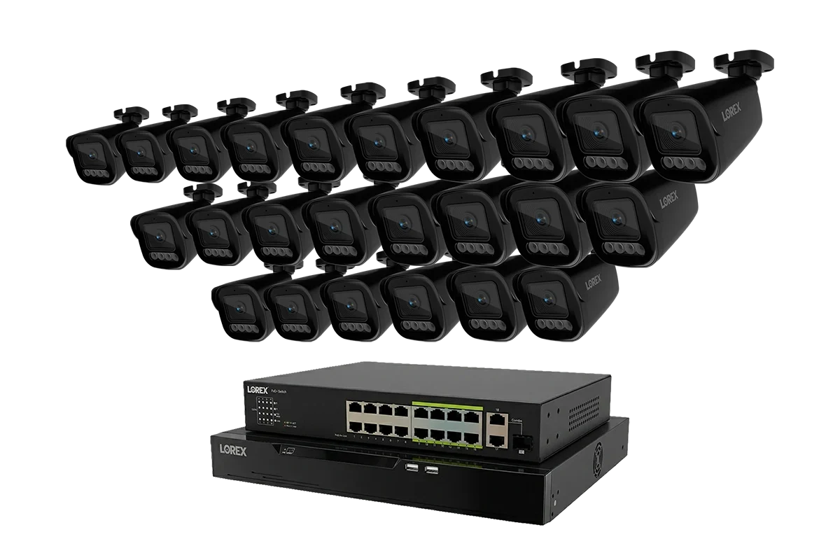 Lorex Connect X Series 4K 32-Channel Wired NVR System with X3 Bullet Security Cameras - 8TB (Cables not included)