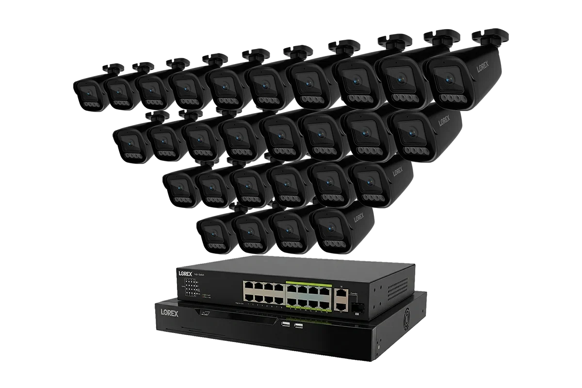 Lorex Connect X Series 4K 32-Channel Wired NVR System with X3 Bullet Security Cameras - 8TB (Cables not included)