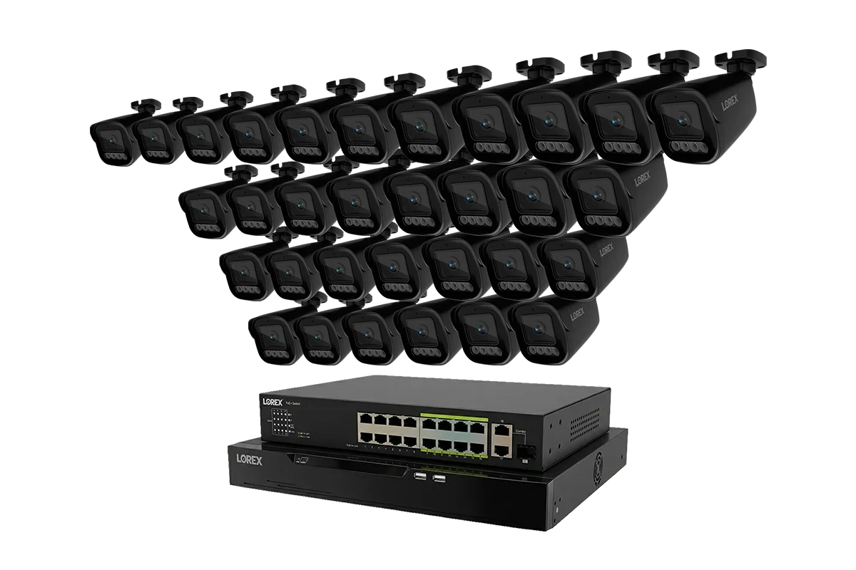 Lorex Connect X Series 4K 32-Channel Wired NVR System with X3 Bullet Security Cameras - 8TB (Cables not included)