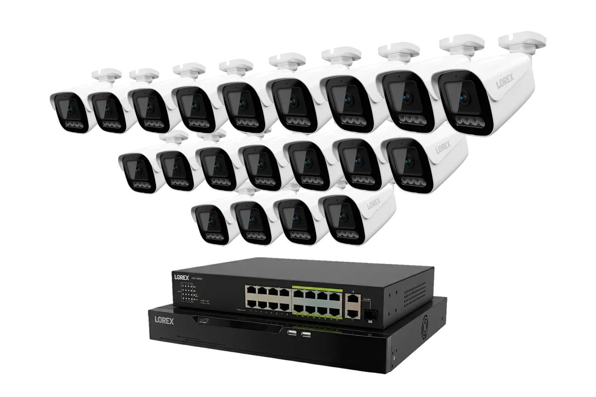 Lorex Connect X Series 4K 32-Channel Wired NVR System with X3 Bullet Security Cameras - 8TB (Cables not included)