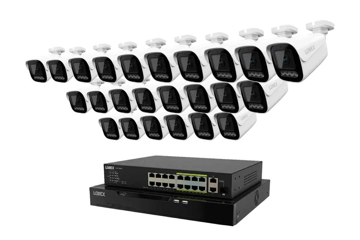 Lorex Connect X Series 4K 32-Channel Wired NVR System with X3 Bullet Security Cameras - 8TB (Cables not included)