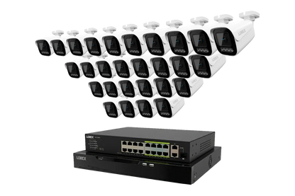 Lorex Connect X Series 4K 32-Channel Wired NVR System with X3 Bullet Security Cameras - 8TB (Cables not included)