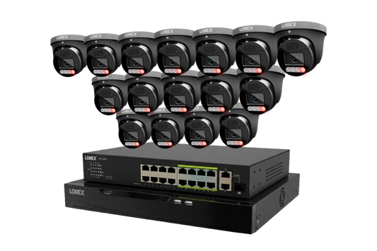 Lorex Connect X Series 4K 32-Channel Wired NVR System with X5 Turret Security Cameras - 8TB - CNX5-TB16-32CH8T
