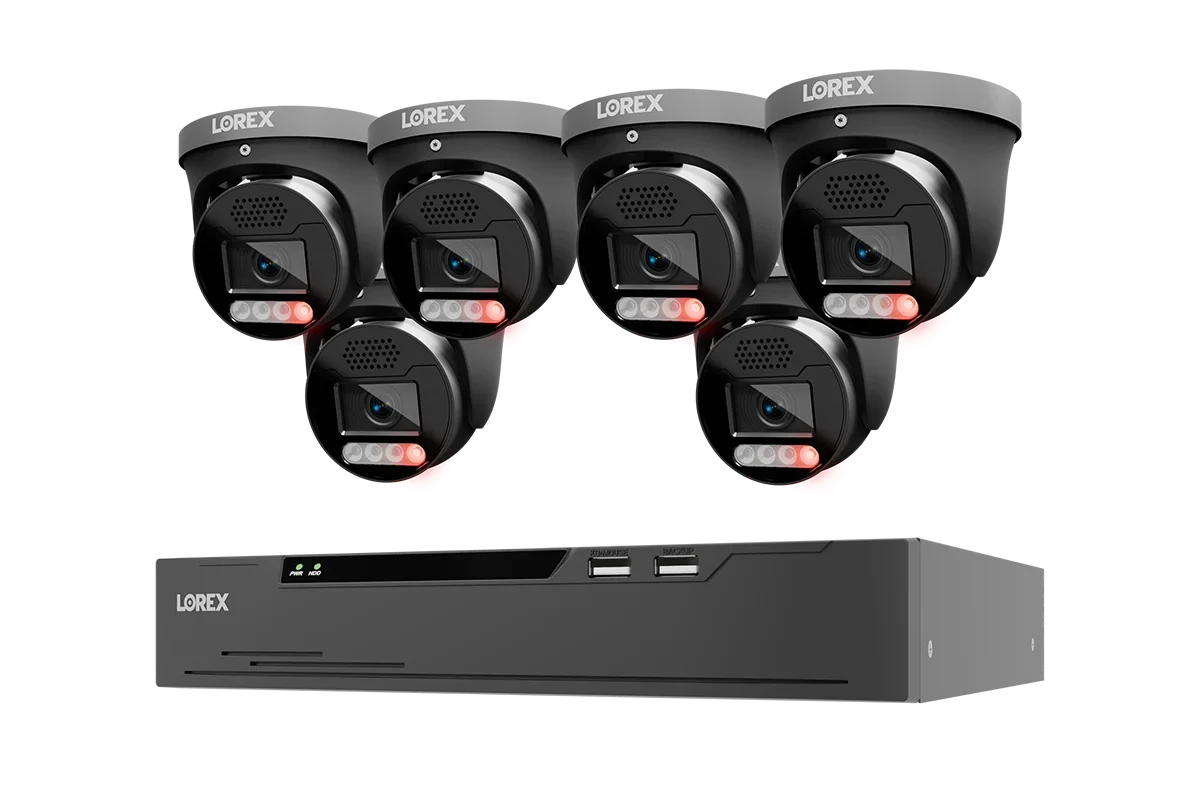 Lorex Connect X Series 4K 8-Channel Wired NVR System with X5 Turret Security Cameras - 2TB (Cables not included)