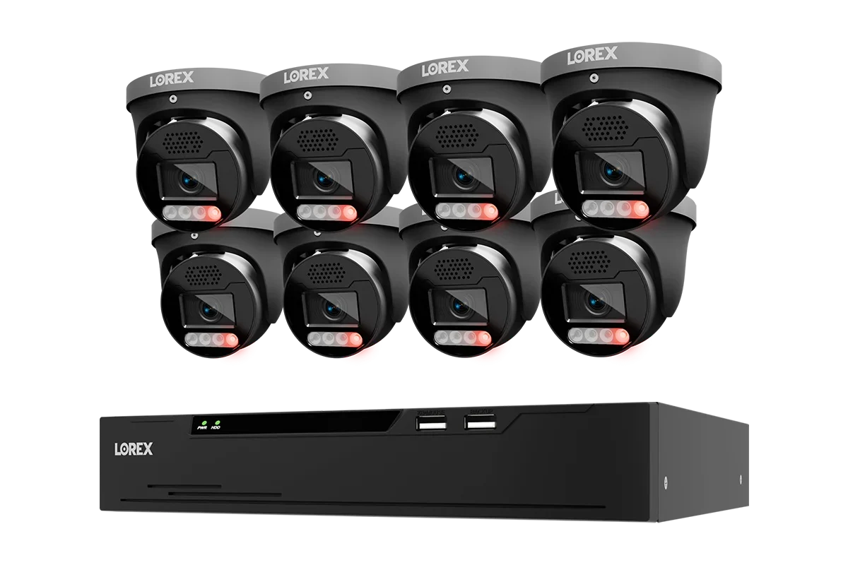 Lorex Connect X Series 4K 8-Channel Wired NVR System with X5 Turret Security Cameras - 2TB (Cables not included)