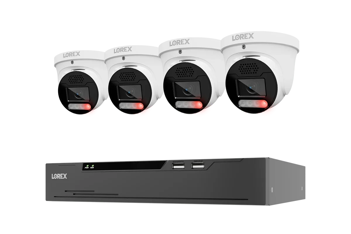 Lorex Connect X Series 4K 8-Channel Wired NVR System with X5 Turret Security Cameras - 2TB (Cables not included)