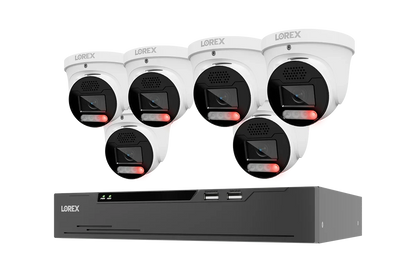 Lorex Connect X Series 4K 8-Channel Wired NVR System with X5 Turret Security Cameras - 2TB (Cables not included)