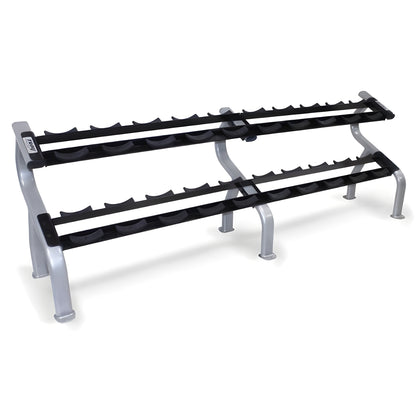 TROY Pro-Style Dumbbell Set with Saddle Rack - COMMPAC-RUFDR100