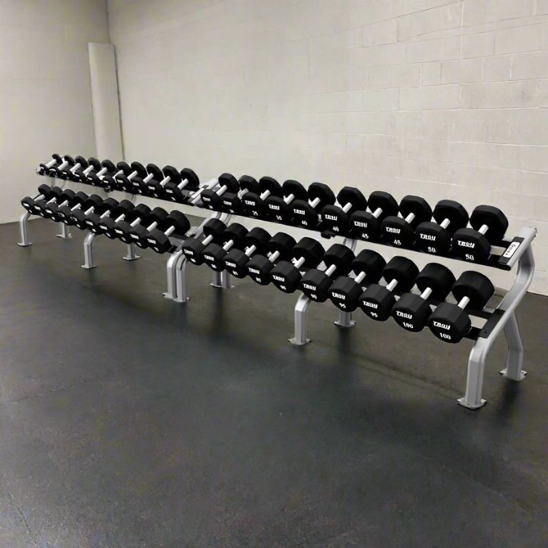 TROY COMMPAC-TSDU100 Urethane Dumbbell Set with Racks