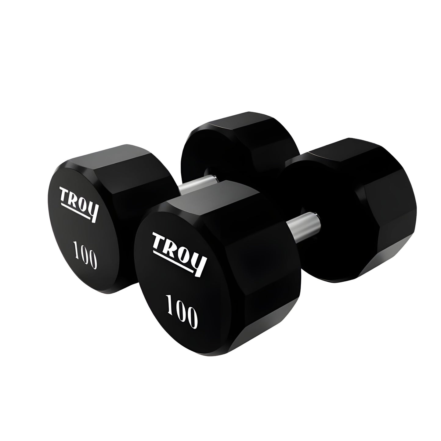 TROY 5-50 lb 12-Sided Urethane Dumbbell Set with Rack -  COMMPAC-TSDU50